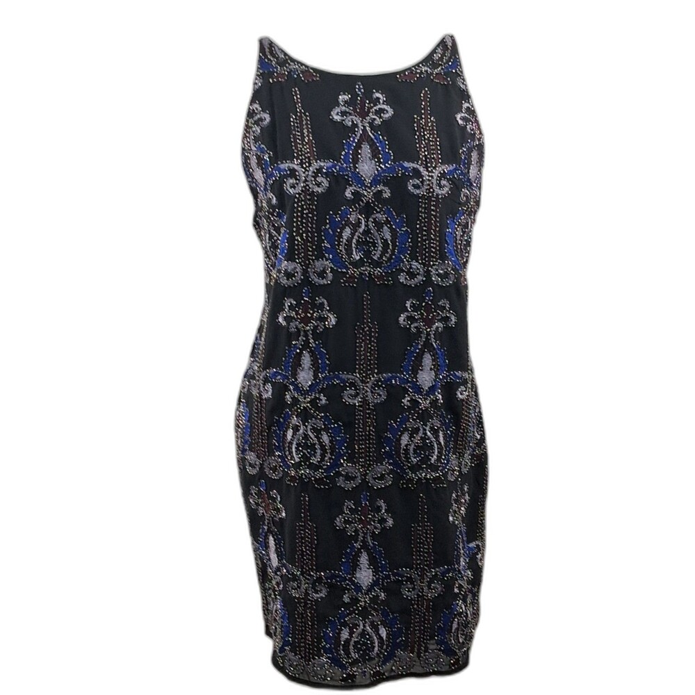 Francesca's Embellished Black and Blue Dress Junior Size S Homecoming